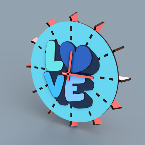 "TIME FOR LOVE" Wall Clock