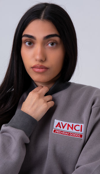 AVNCI Mock-neck Embroidered Sweater